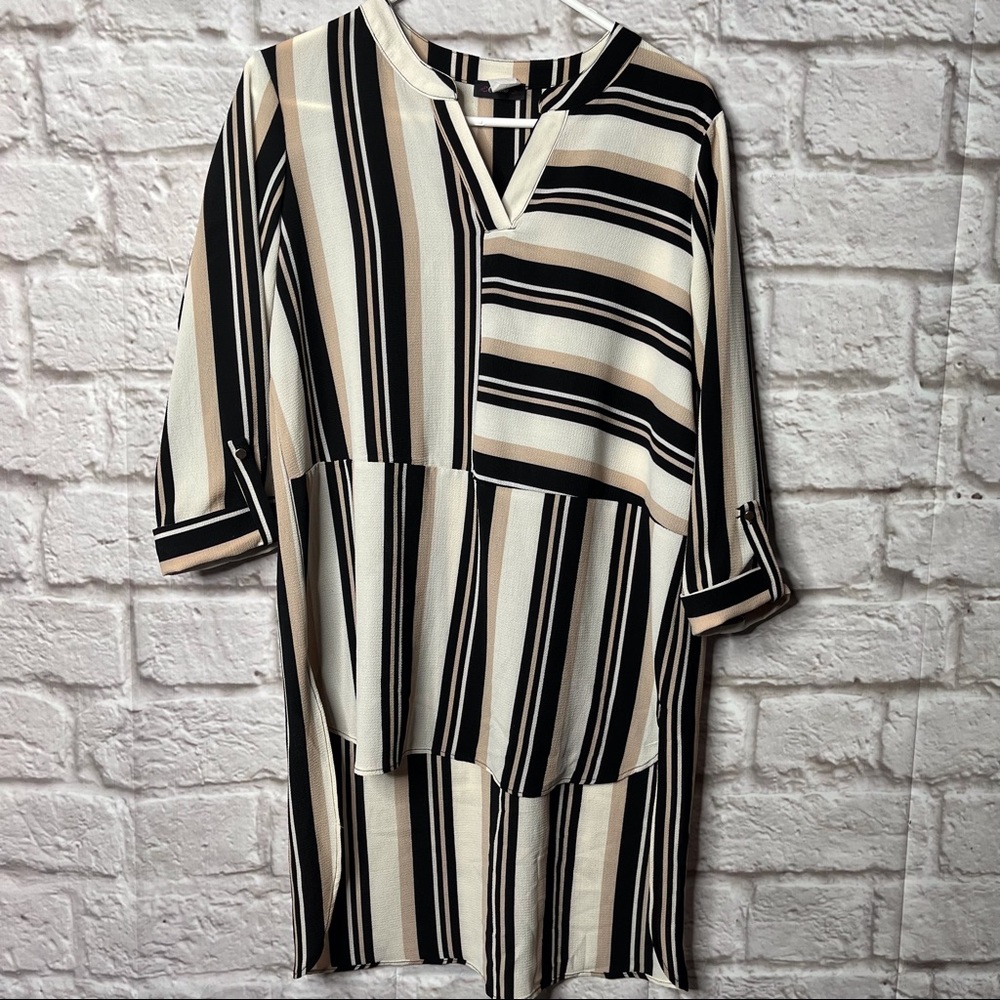 Cocomo Top Blouse Striped Womens Size Large